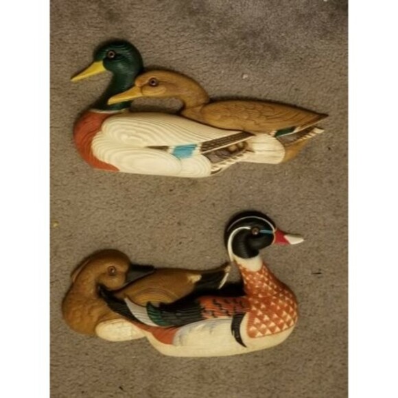 1978 Vintage Duck Decoy Wall Sculptures Burwood Products Company #2240 & #2241 - Picture 1 of 4